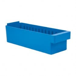 Quantum Storage - 17-5/8" Deep, Blue High-Impact Polystyrene Drawer Bin - 4-5/8" High x 5-9/16" Wide x 17-5/8" Long - Exact Tooling