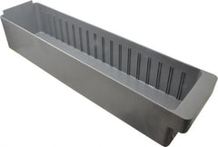 Quantum Storage - 23-7/8" Deep, Gray High-Impact Polystyrene Drawer Bin - 4-5/8" High x 5-9/16" Wide x 23-7/8" Long - Exact Tooling