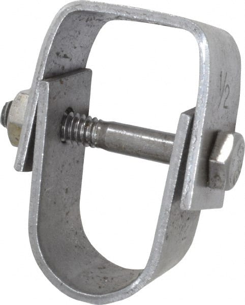 Empire - 1/2" Pipe, 3/8" Rod, Carbon Steel Adjustable Clevis Hanger - Black - Exact Tooling