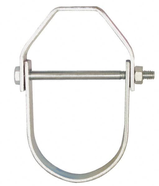Empire - 2-1/2" Pipe, 1/2" Rod, Carbon Steel Adjustable Clevis Hanger - Electro Galvanized - Exact Tooling