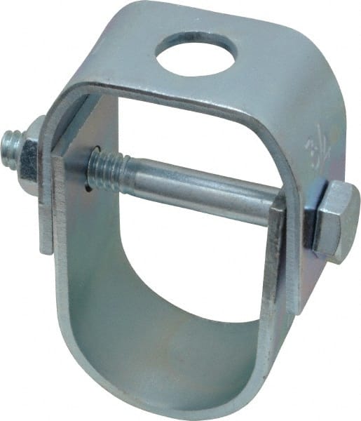 Empire - 3/4" Pipe, 3/8" Rod, Carbon Steel Adjustable Clevis Hanger - Electro Galvanized - Exact Tooling