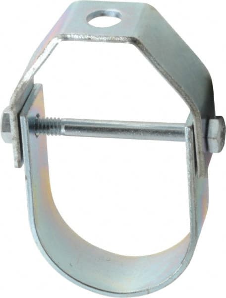Empire - 1-1/2" Pipe, 3/8" Rod, Carbon Steel Adjustable Clevis Hanger - Electro Galvanized - Exact Tooling