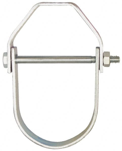 Empire - 8" Pipe, 7/8" Rod, Carbon Steel Adjustable Clevis Hanger - Electro Galvanized - Exact Tooling
