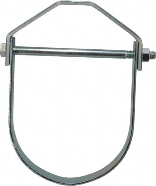 Empire - 6" Pipe, 3/4" Rod, Carbon Steel Adjustable Clevis Hanger - Electro Galvanized - Exact Tooling