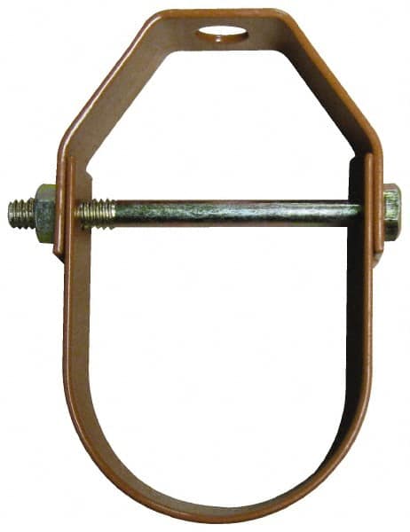 Empire - 5" Pipe, 5/8" Rod, Carbon Steel Adjustable Clevis Hanger - Copper Plated - Exact Tooling