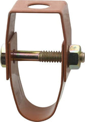 Empire - 1/2" Pipe, 3/8" Rod, Carbon Steel Adjustable Clevis Hanger - Copper Plated - Exact Tooling