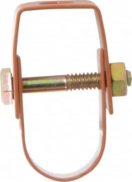 Empire - 3/4" Pipe, 3/8" Rod, Carbon Steel Adjustable Clevis Hanger - Copper Plated - Exact Tooling