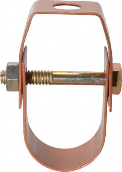 Empire - 1" Pipe, 3/8" Rod, Carbon Steel Adjustable Clevis Hanger - Copper Plated - Exact Tooling
