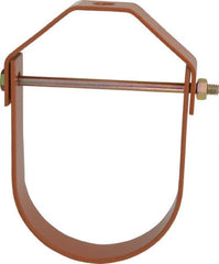 Empire - 4" Pipe, 5/8" Rod, Carbon Steel Adjustable Clevis Hanger - Copper Plated - Exact Tooling