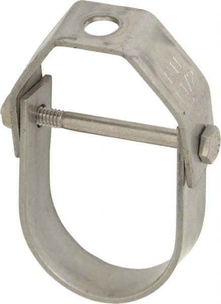 Empire - 1-1/2" Pipe, 3/8" Rod, Grade 304 Stainless Steel Adjustable Clevis Hanger - Exact Tooling