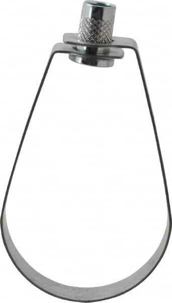 Empire - 2" Pipe, 3/8" Rod, Carbon Steel Emlok Swivel Ring Hanger - Pre-Galvanized, 600 Lb Capacity - Exact Tooling