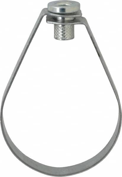 Empire - 3" Pipe, 1/2" Rod, Carbon Steel Emlok Swivel Ring Hanger - Pre-Galvanized, 600 Lb Capacity - Exact Tooling