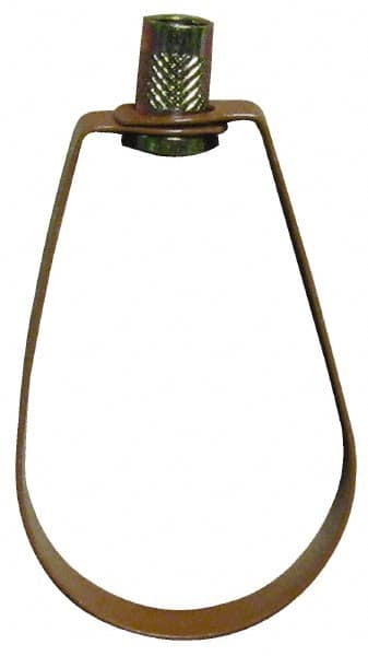 Empire - 3" Pipe, 1/2" Rod, Carbon Steel Emlok Swivel Ring Hanger - Copper Plated, 600 Lb Capacity - Exact Tooling