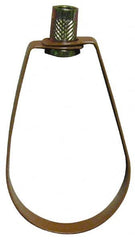 Empire - 3" Pipe, 1/2" Rod, Carbon Steel Emlok Swivel Ring Hanger - Copper Plated, 600 Lb Capacity - Exact Tooling