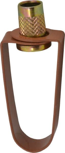 Empire - 1/2" Pipe, 3/8" Rod, Carbon Steel Emlok Swivel Ring Hanger - Copper Plated, 400 Lb Capacity - Exact Tooling