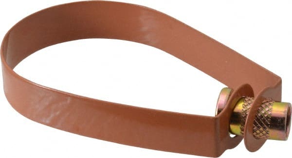 Empire - 2" Pipe, 3/8" Rod, Carbon Steel Emlok Swivel Ring Hanger - Copper Plated, 600 Lb Capacity - Exact Tooling