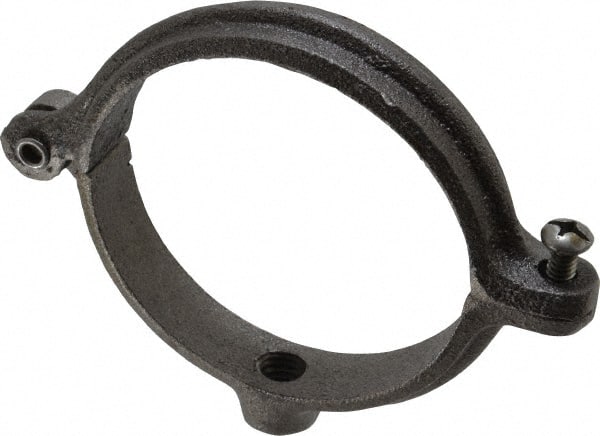 Empire - 3" Pipe, 1/2" Rod, Malleable Iron Split Ring Hanger - Black, 300 Lb Capacity - Exact Tooling