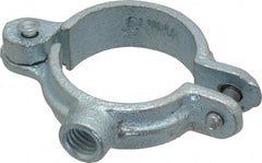 Empire - 1" Pipe, 3/8" Rod, Malleable Iron Split Ring Hanger - Electro Galvanized, 180 Lb Capacity - Exact Tooling