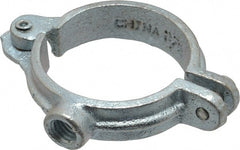 Empire - 1-1/2" Pipe, 3/8" Rod, Malleable Iron Split Ring Hanger - Electro Galvanized, 180 Lb Capacity - Exact Tooling