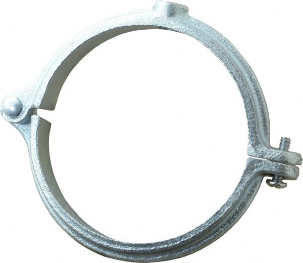 Empire - 4" Pipe, 1/2" Rod, Malleable Iron Split Ring Hanger - Electro Galvanized - Exact Tooling