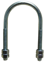 Empire - 5/8-11 UNC, 9-3/8" Long, Round U Bolt Clamp with No Mount Plate for 8" Pipe - 3-3/4" Thread Length, 7-1/8" Wide, Steel - Exact Tooling