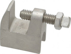 Empire - 3/4" Max Flange Thickness, 3/8" Rod Top Beam Clamp - 350 Lb Capacity, 304 Stainless Steel - Exact Tooling