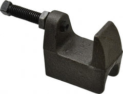 Empire - 1-1/4" Max Flange Thickness, 5/8" Rod Wide Jaw Top Beam Clamp - 800 Lb Capacity, Ductile Iron - Exact Tooling