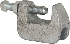 Empire - 1-1/4" Max Flange Thickness, 3/8" Rod Wide Jaw Top Beam Clamp - 400 Lb Capacity, Ductile Iron - Exact Tooling