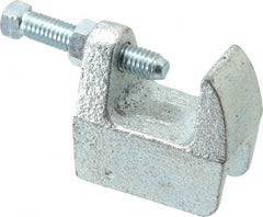 Empire - 1-1/4" Max Flange Thickness, 5/8" Rod Wide Jaw Top Beam Clamp - 800 Lb Capacity, Ductile Iron - Exact Tooling