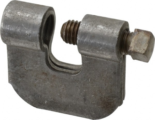 Empire - 3/4" Max Flange Thickness, 5/8" Rod C-Clamp with Locknut - 550 Lb Capacity, Carbon Steel - Exact Tooling