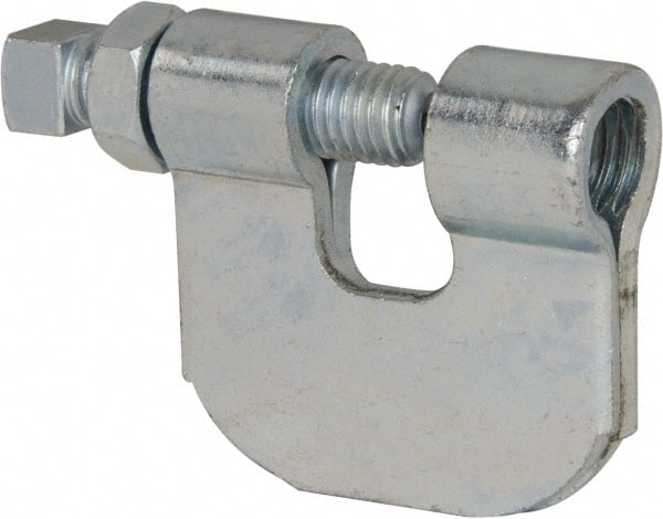 Empire - 3/4" Max Flange Thickness, 5/8" Rod C-Clamp with Locknut - 550 Lb Capacity, Carbon Steel - Exact Tooling