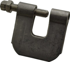 Empire - 3/4" Max Flange Thickness, 3/8" Rod C-Clamp with Locknut - 400 Lb Capacity, 304 Stainless Steel - Exact Tooling