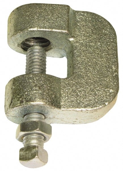 Empire - 3/4" Max Flange Thickness, 3/4" Rod C-Clamp with Locknut - 630 Lb Capacity, Ductile Iron - Exact Tooling