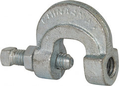 Empire - 3/4" Max Flange Thickness, 1/2" Rod C-Clamp with Locknut - 500 Lb Capacity, Ductile Iron - Exact Tooling