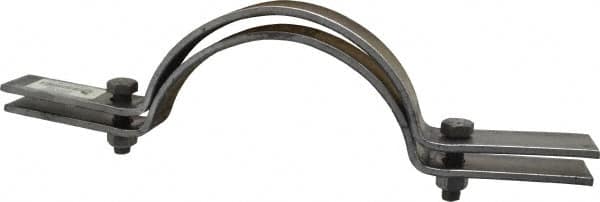 Empire - 6" Pipe, Riser Clamp - Black, 1,600 Lb Capacity, Carbon Steel - Exact Tooling