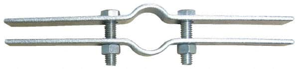 Empire - 5" Pipe, Electro Galvanized Riser Clamp - 1,500 Lb Capacity, Carbon Steel - Exact Tooling