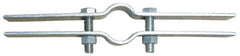 Empire - 10" Pipe, Electro Galvanized Riser Clamp - 2,500 Lb Capacity, Carbon Steel - Exact Tooling