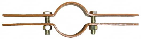 Empire - 2-1/2" Pipe, Copper Plated Riser Clamp - 400 Lb Capacity, Carbon Steel - Exact Tooling