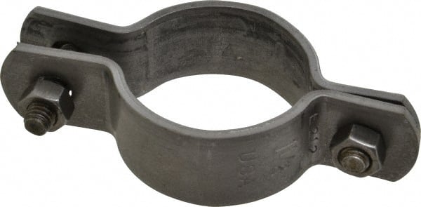 Empire - 1-1/2" Pipe, Standard Pipe Clamp - Black, 800 Lb Capacity, Carbon Steel - Exact Tooling
