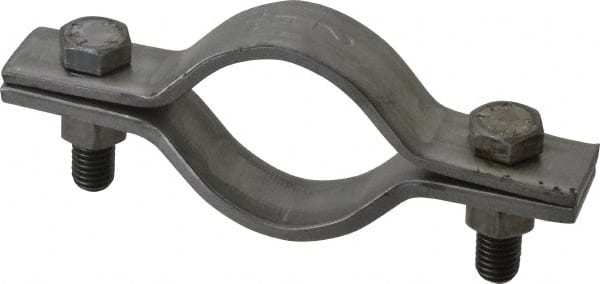 Empire - 2" Pipe, Standard Pipe Clamp - Black, 1,040 Lb Capacity, Carbon Steel - Exact Tooling