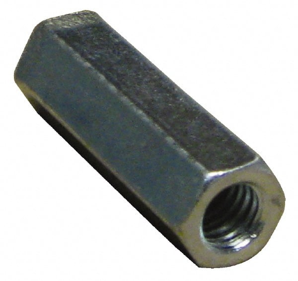 Empire - 3/4-10 Thread, 2-1/4" OAL Steel Standard Coupling Nut - Zinc-Plated Finish - Exact Tooling