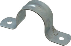 Empire - 1-1/4 Pipe, Carbon Steel, Galvanized Pipe, Conduit or Tube Strap - 2 Mounting Holes - Exact Tooling