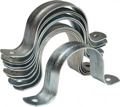 Empire - 2 Pipe, Carbon Steel, Galvanized Pipe, Conduit or Tube Strap - 2 Mounting Holes - Exact Tooling