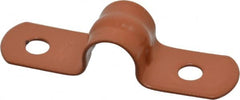 Empire - 1/4 Pipe, Carbon Steel, Copper Plated Pipe, Conduit or Tube Strap - 2 Mounting Holes - Exact Tooling