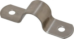 Empire - 1/2 Pipe, Grade 304 Stainless Steel, Pipe, Conduit or Tube Strap - 2 Mounting Holes - Exact Tooling