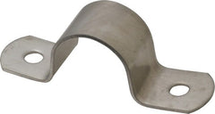 Empire - 3/4 Pipe, Grade 304 Stainless Steel, Pipe, Conduit or Tube Strap - 2 Mounting Holes - Exact Tooling