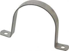 Empire - 3 Pipe, Grade 304 Stainless Steel, Pipe, Conduit or Tube Strap - 2 Mounting Holes - Exact Tooling