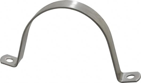 Empire - 4 Pipe, Grade 304 Stainless Steel, Pipe, Conduit or Tube Strap - 2 Mounting Holes - Exact Tooling