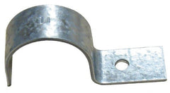 Empire - 3/4" Pipe, Carbon Steel, Electro Galvanized" Pipe or Conduit Strap - 1 Mounting Hole - Exact Tooling