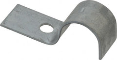 Empire - 1/2" Pipe, Carbon Steel, Electro Galvanized" Pipe or Conduit Strap - 1 Mounting Hole - Exact Tooling